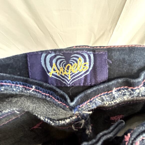 Angels SKIRT Vintage Stretch Blue Denim Size 9 Jr Made in Hong Kong - Picture 6 of 12